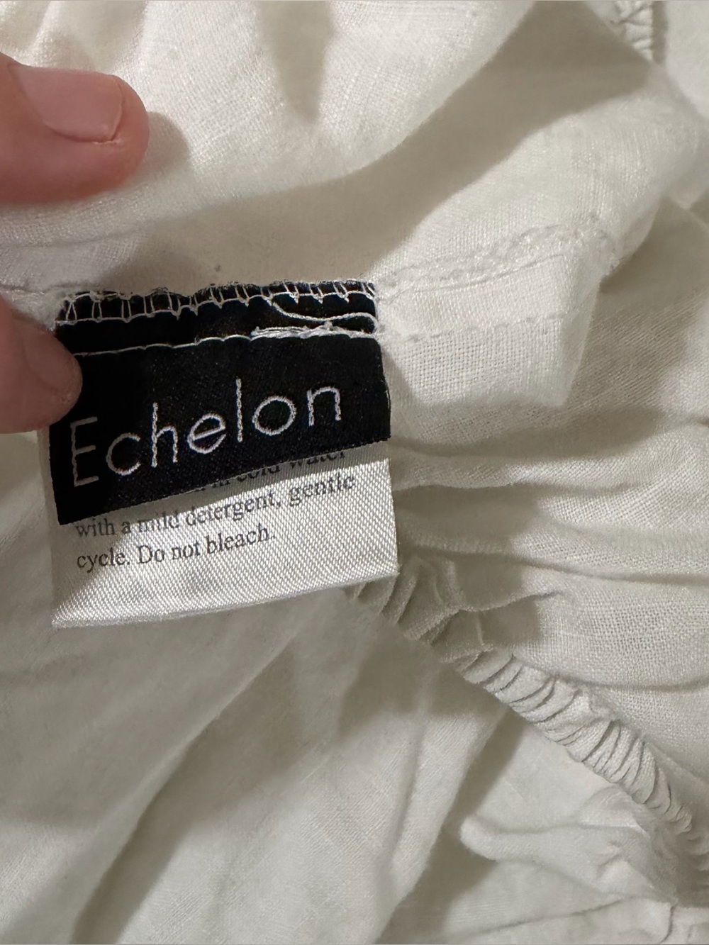 Echelon Belgian Flax Linen fitted king sheet